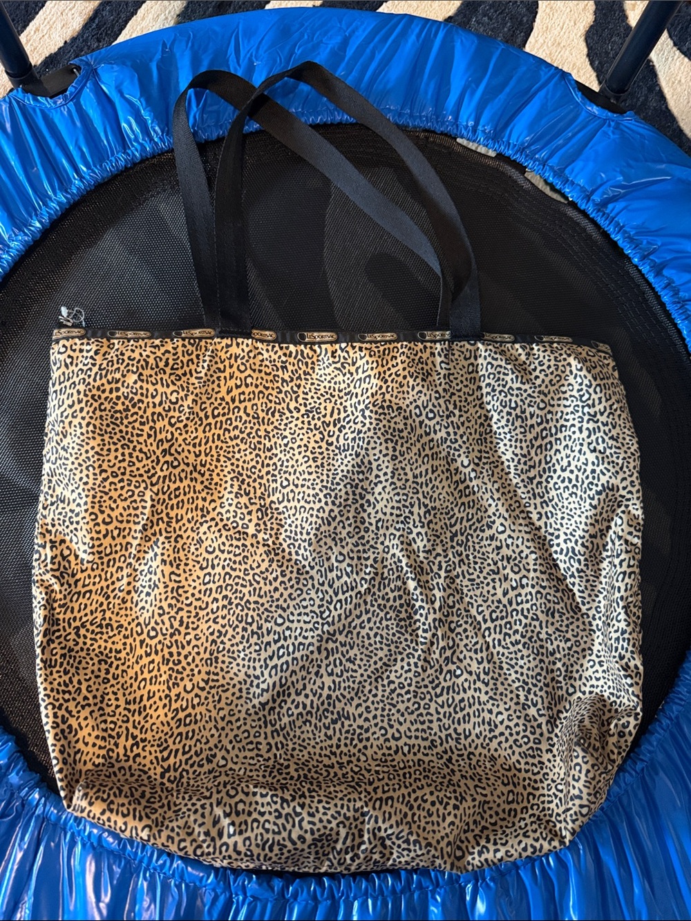 Lesportsac Leopard Print Tote with Black Straps